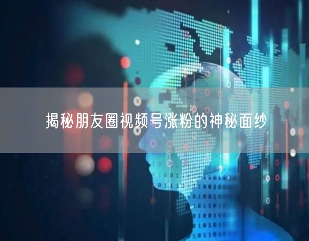 揭秘朋友圈视频号涨粉的神秘面纱