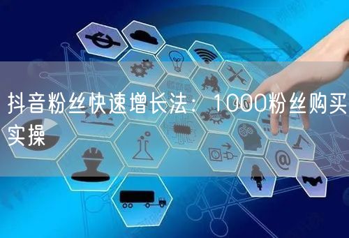 抖音粉丝快速增长法：1000粉丝购买实操