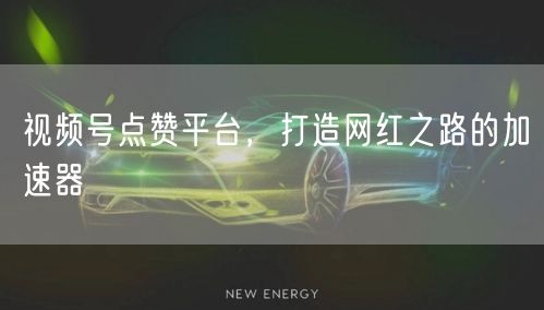 视频号点赞平台，打造网红之路的加速器